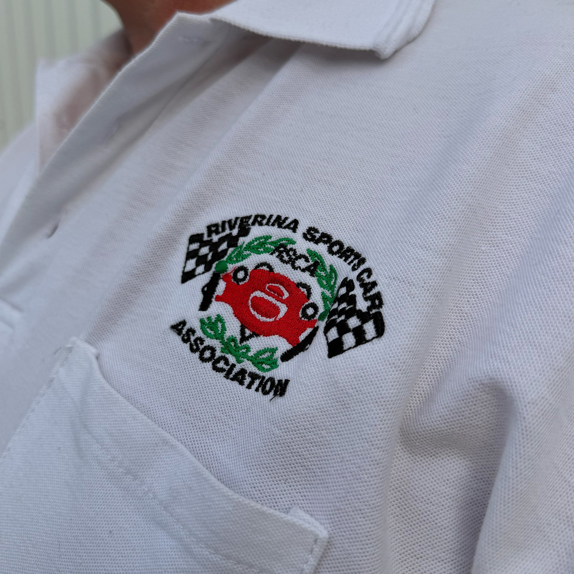 White Embroidered Polo Shirt